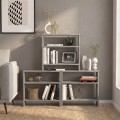 Silvanus Megapap melamine side table in concrete grey color 51x17,5x49cm.