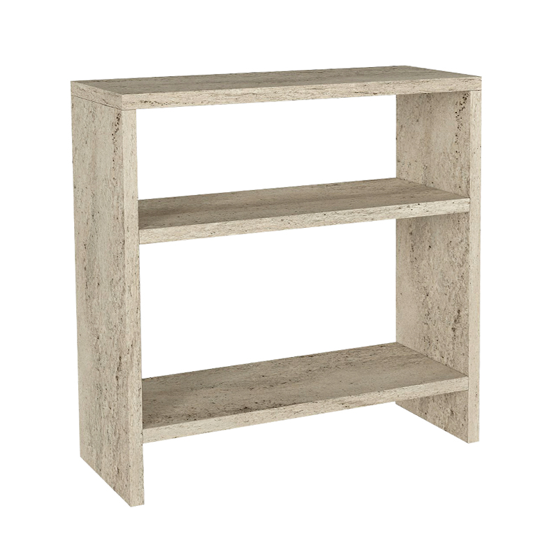 Silvanus Megapap melamine side table in travertine color 51x17,5x49cm.