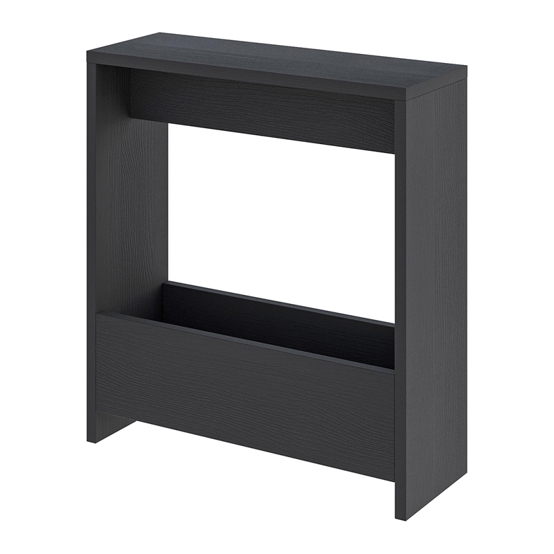 Simpi Megapap melamine side table in black wood color 55x20x60cm.