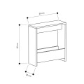 Τραπεζάκι βοηθητικό Simpi Megapap χρώμα sapphire oak 55x20x60εκ.