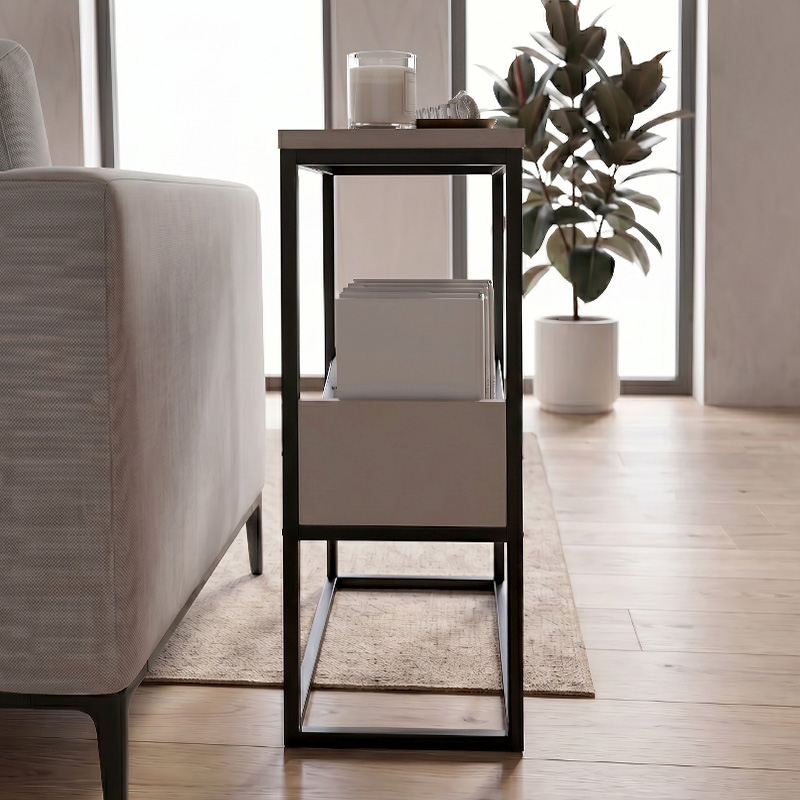 Tenol Megapap melamine side table in light mocha color 55x25x62cm.