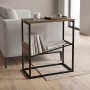 Tenol Megapap melamine side table in light walnut color 55x25x62cm.