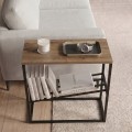 Tenol Megapap melamine side table in light walnut color 55x25x62cm.