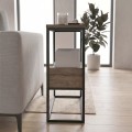 Tenol Megapap melamine side table in light walnut color 55x25x62cm.