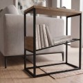 Tenol Megapap melamine side table in light walnut color 55x25x62cm.