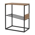 Tenol Megapap melamine side table in light walnut color 55x25x62cm.