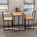 Τραπεζαρία Maysa Megapap Σετ 3 τμχ χρώμα pine oak 72,5x52,5x71,8εκ.