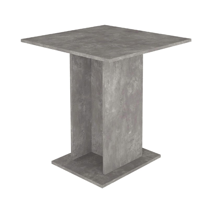 Allos Megapap melamine dinner table in concrete grey color 75x75x77cm.