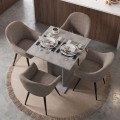Allos Megapap melamine dinner table in concrete grey color 75x75x77cm.