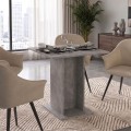 Allos Megapap melamine dinner table in concrete grey color 75x75x77cm.