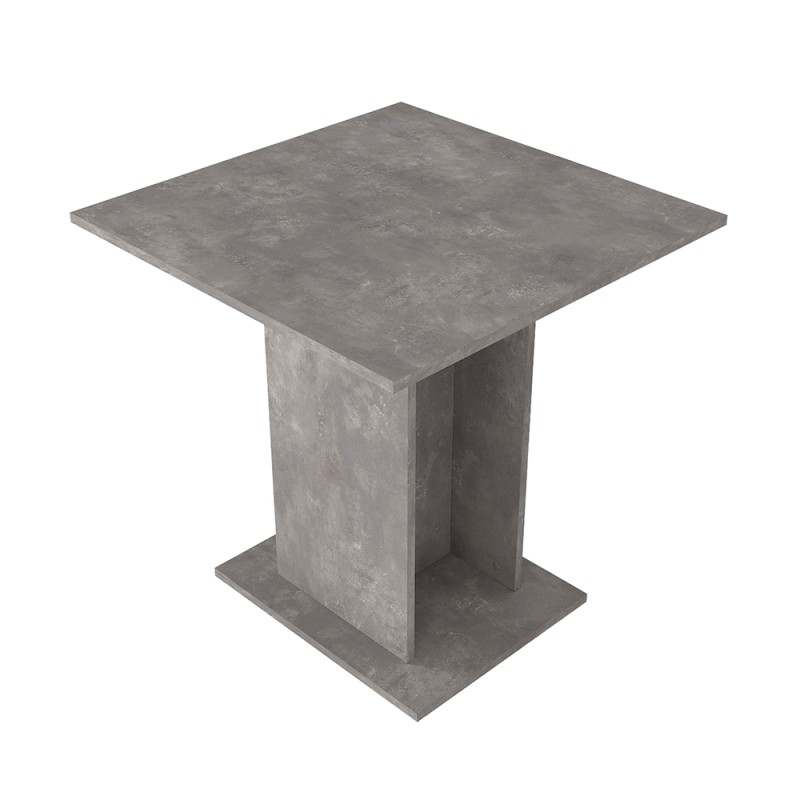 Allos Megapap melamine dinner table in concrete grey color 75x75x77cm.