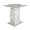 Allos Megapap melamine dinner table in white marble effect color 75x75x77cm.