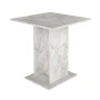Allos Megapap melamine dinner table in white marble effect color 75x75x77cm.