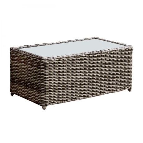 ARIZONA Coffee Table 100x50 Grey/Brown Wicker