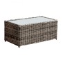 ARIZONA Coffee Table 100x50 Grey/Brown Wicker
