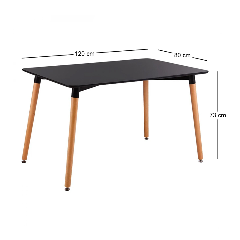 ART Table 120x80cm Black