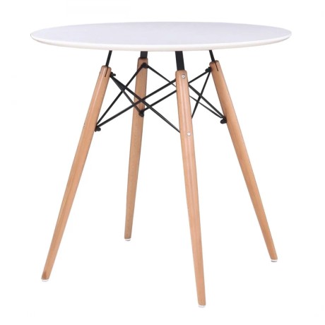 ART Wood Table D.80cm White