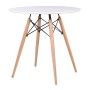 ART Wood Table D.80cm White