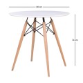 ART Wood Table D.80cm White