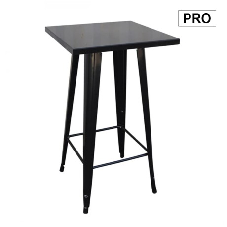 Τραπέζι μπαρ Relix Pro μέταλλο χρώμα antique black 60x60x101εκ.
