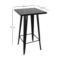 RELIX Bar Table 60x60 Steel Antique Black