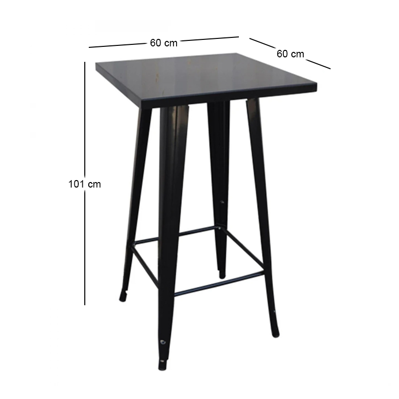 RELIX Bar Table 60x60 Steel Antique Black