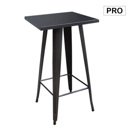 Τραπέζι μπαρ Relix Pro μέταλλο χρώμα μαύρο 60x60x101εκ.