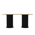 Bohema Megapap melamine dining table in black - sepet oak color 180x90x77,7cm.