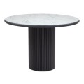 Borno Megapap table in black - white marble effect color Ø115x79cm.