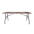 BLOW Catering Folding-In-Half Table 180x74cm Grain Walnut