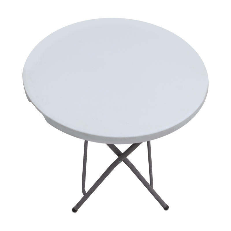 Capri Megapap catering - conference table, foldable - round, one-piece surface, ice white color, Ø80x74cm.