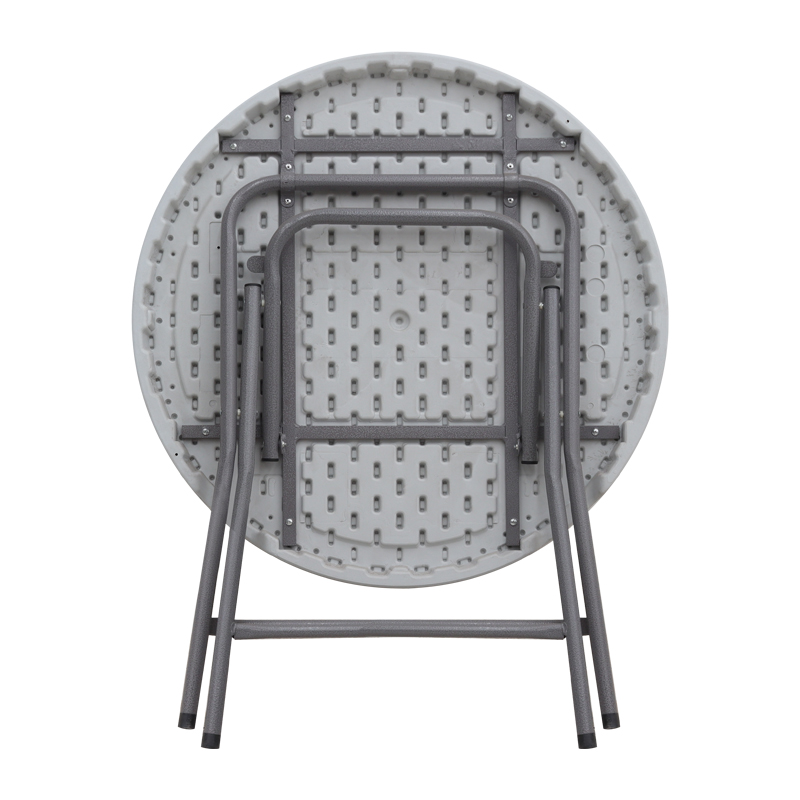 Capri Megapap catering - conference table, foldable - round, one-piece surface, ice white color, Ø80x74cm.