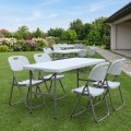 Capri Megapap folding catering - conference table - suitcase color ice white 120x60x74cm.