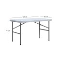Capri Megapap folding catering - conference table - suitcase color ice white 120x60x74cm.