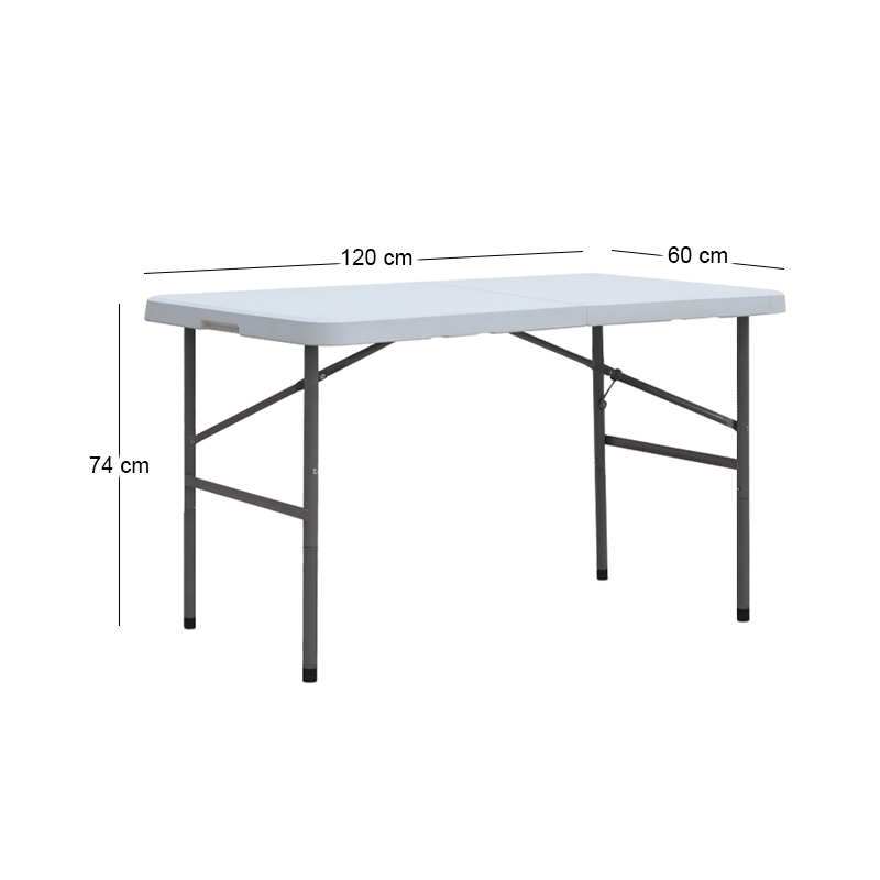 Capri Megapap folding catering - conference table - suitcase color ice white 120x60x74cm.