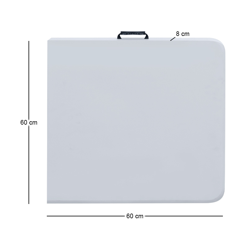 Capri Megapap folding catering - conference table - suitcase color ice white 120x60x74cm.