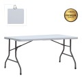 Capri Megapap folding catering - conference table - suitcase color ice white 152x70x74cm.