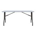 Capri Megapap folding catering - conference table - suitcase color ice white 152x70x74cm.