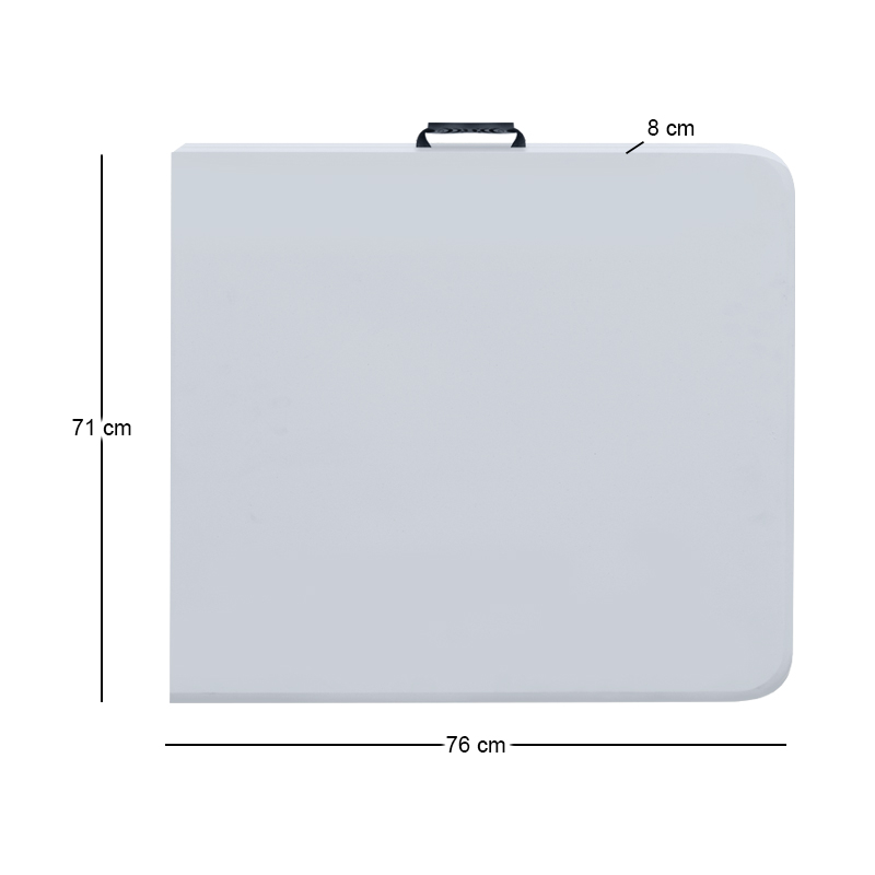 Capri Megapap folding catering - conference table - suitcase color ice white 152x70x74cm.