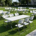 Τραπέζι catering - συνεδρίου Capri Megapap πτυσσόμενο - βαλίτσα χρώμα λευκό του πάγου 183x76x74εκ.