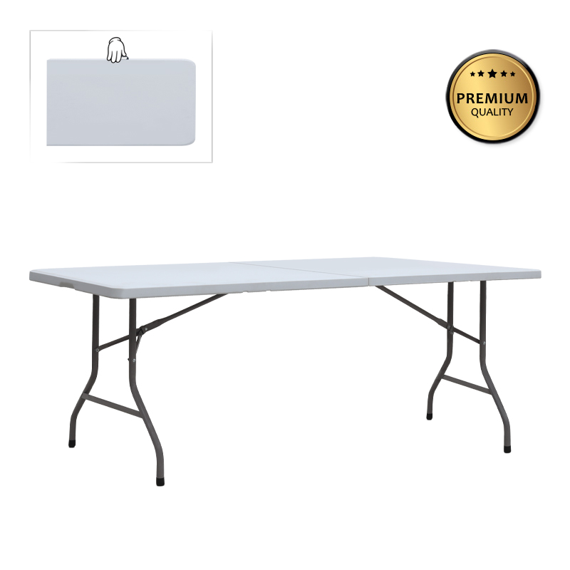 Capri Megapap folding catering - conference table - suitcase color ice white 240x76x74cm.