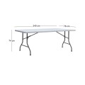 Capri Megapap folding catering - conference table - suitcase color ice white 240x76x74cm.