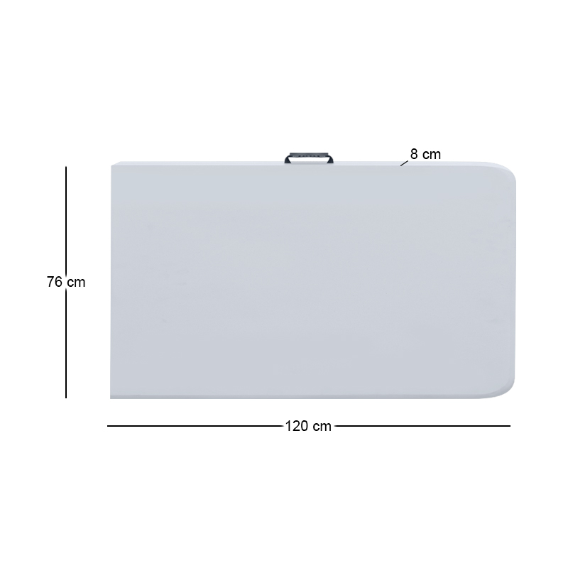 Capri Megapap folding catering - conference table - suitcase color ice white 240x76x74cm.