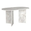 Cortado Megapap melamine dining table in white marble color 138x80x75cm.