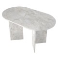 Cortado Megapap melamine dining table in white marble color 138x80x75cm.