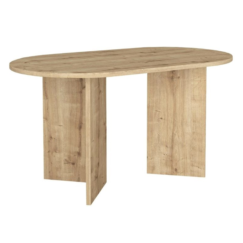 Cortado Megapap melamine dining table in sapphire oak color 138x80x75cm.