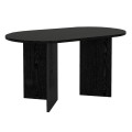 Cortado Megapap melamine dining table in sencron black color 138x80x75cm.