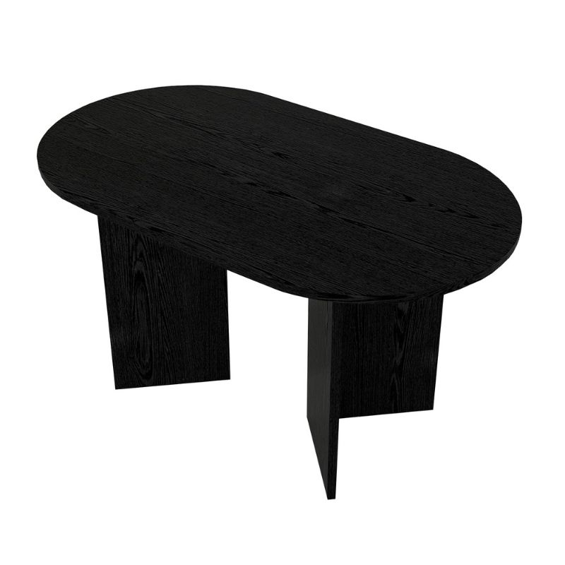 Cortado Megapap melamine dining table in sencron black color 138x80x75cm.
