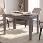 Darlen Megapap melamine dinner table in concrete grey color 110x72x74cm.