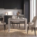 Darlen Megapap melamine dinner table in concrete grey color 110x72x74cm.